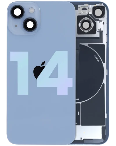 Back Glass w/ MagSafe Magnet & NFC & Flashlight Flex For iPhone 14 (Genuine OEM) (Blue)