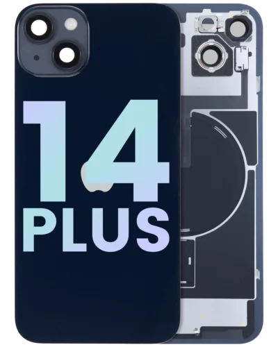 Back Glass w/ MagSafe Magnet & NFC & Flashlight Flex For iPhone 14 Plus (Genuine OEM) (Midnight)