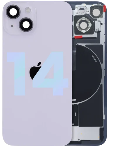Back Glass w/ MagSafe Magnet & NFC & Flashlight Flex For iPhone 14 (Genuine OEM) (Purple)