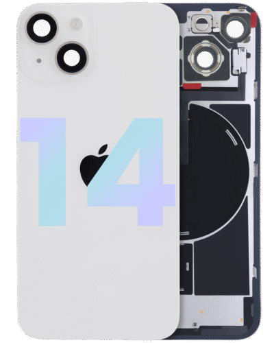Back Glass w/ MagSafe Magnet & NFC & Flashlight Flex For iPhone 14 (Genuine OEM) (Starlight)