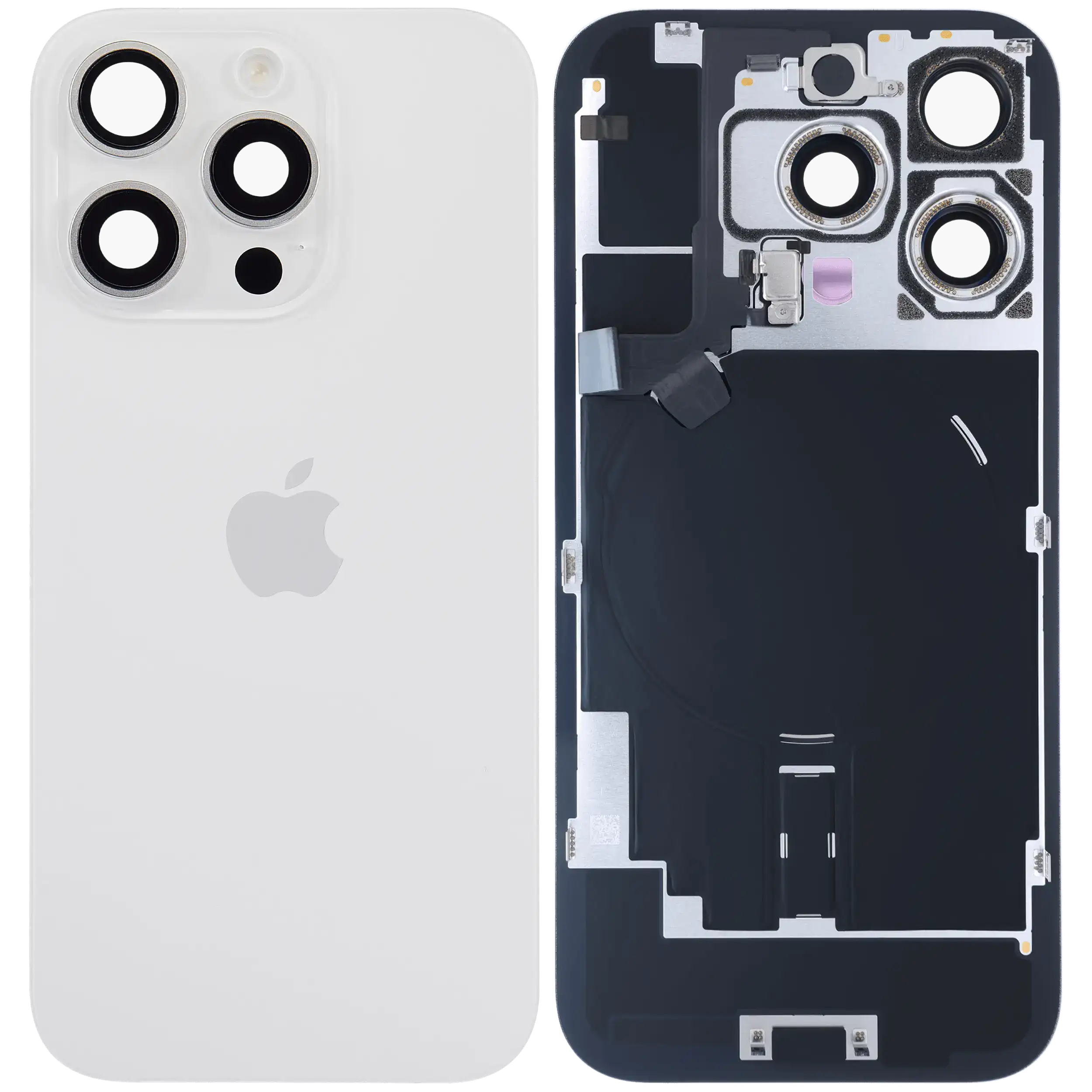 Back Glass w/ MagSafe Magnet & NFC & Flashlight Flex For IPhone 16 Pro (Genuine OEM) (White Titanium)