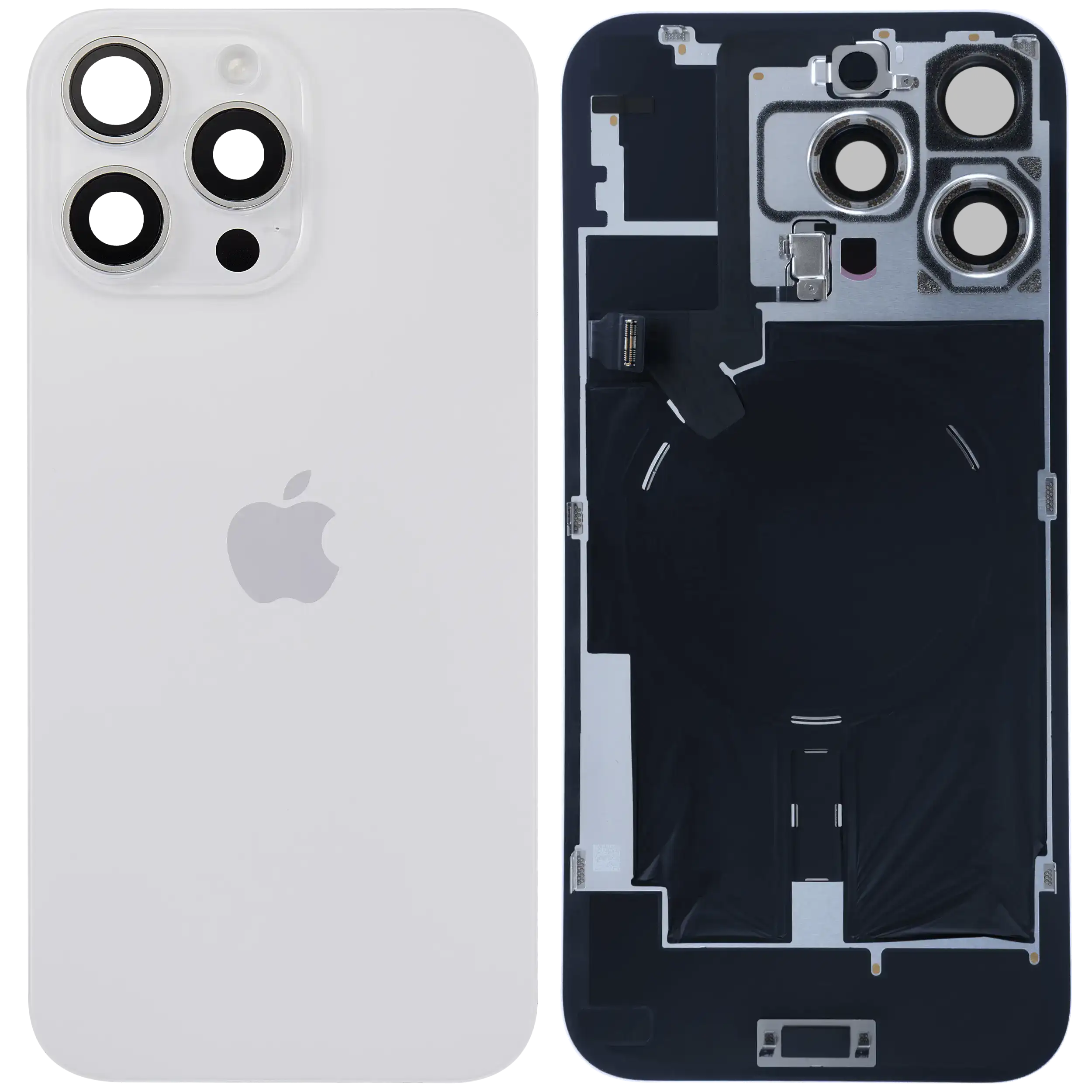 Back Glass w/ MagSafe Magnet & NFC & Flashlight Flex For IPhone 16 Pro Max (Genuine OEM) (White Titanium)
