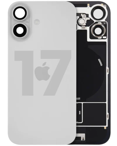 Back Glass w/ MagSafe Magnet & NFC & Flashlight Flex For iPhone 17 (Used OEM Pull: Grade A) (White)