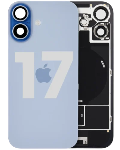 Back Glass w/ MagSafe Magnet & NFC & Flashlight Flex For iPhone 17 (Used OEM Pull: Grade C) (Mist Blue)
