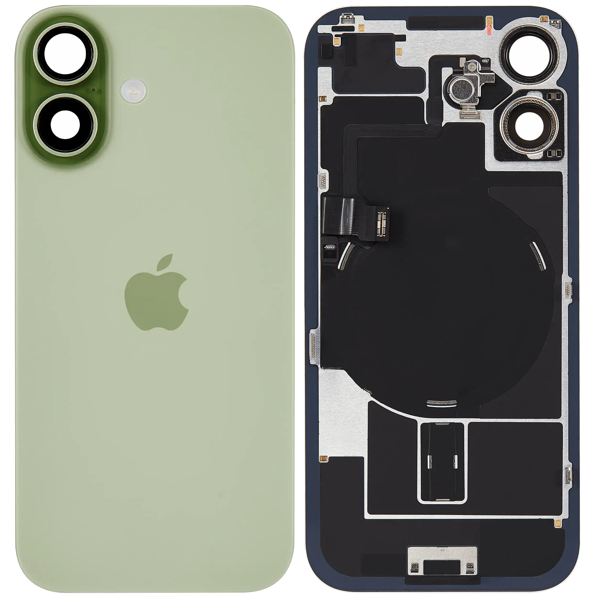 Back Glass w/ MagSafe Magnet & NFC & Flashlight Flex For iPhone 17 (Used OEM Pull: Grade B) (Sage )
