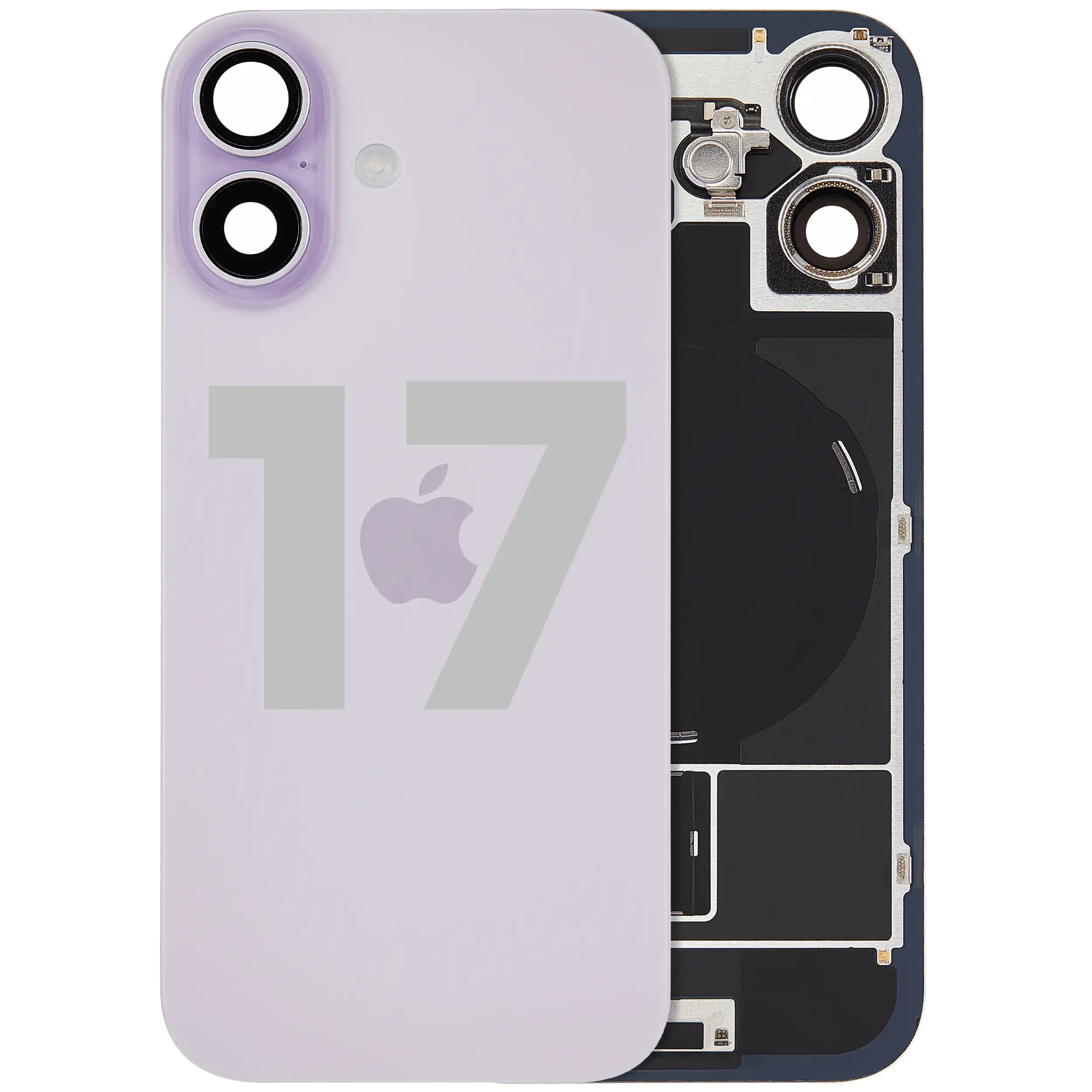 Back Glass w/ MagSafe Magnet & NFC & Flashlight Flex For iPhone 17 (Used OEM Pull: Grade C) (Lavender)