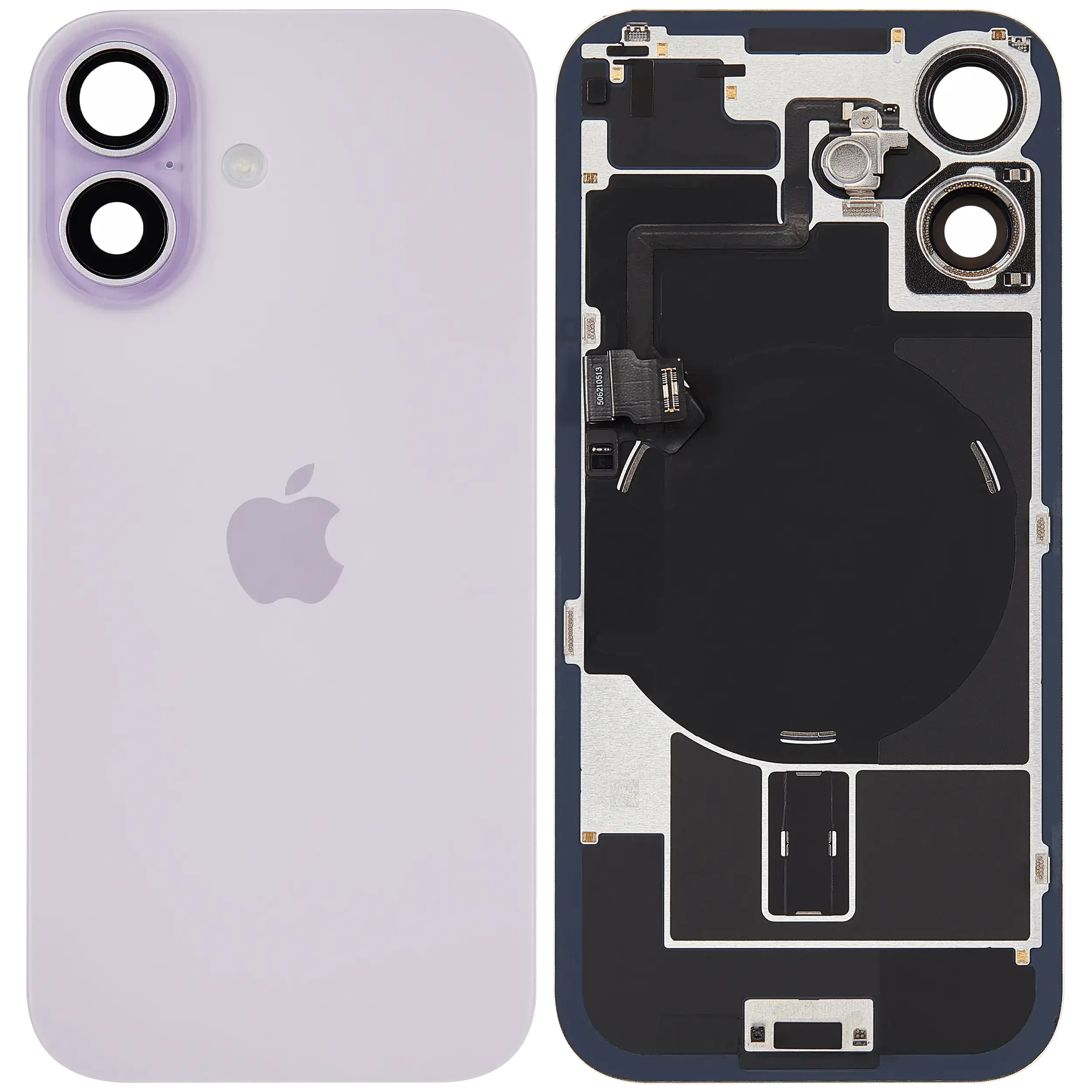 Back Glass w/ MagSafe Magnet & NFC & Flashlight Flex For iPhone 17 (Used OEM Pull: Grade C) (Lavender)