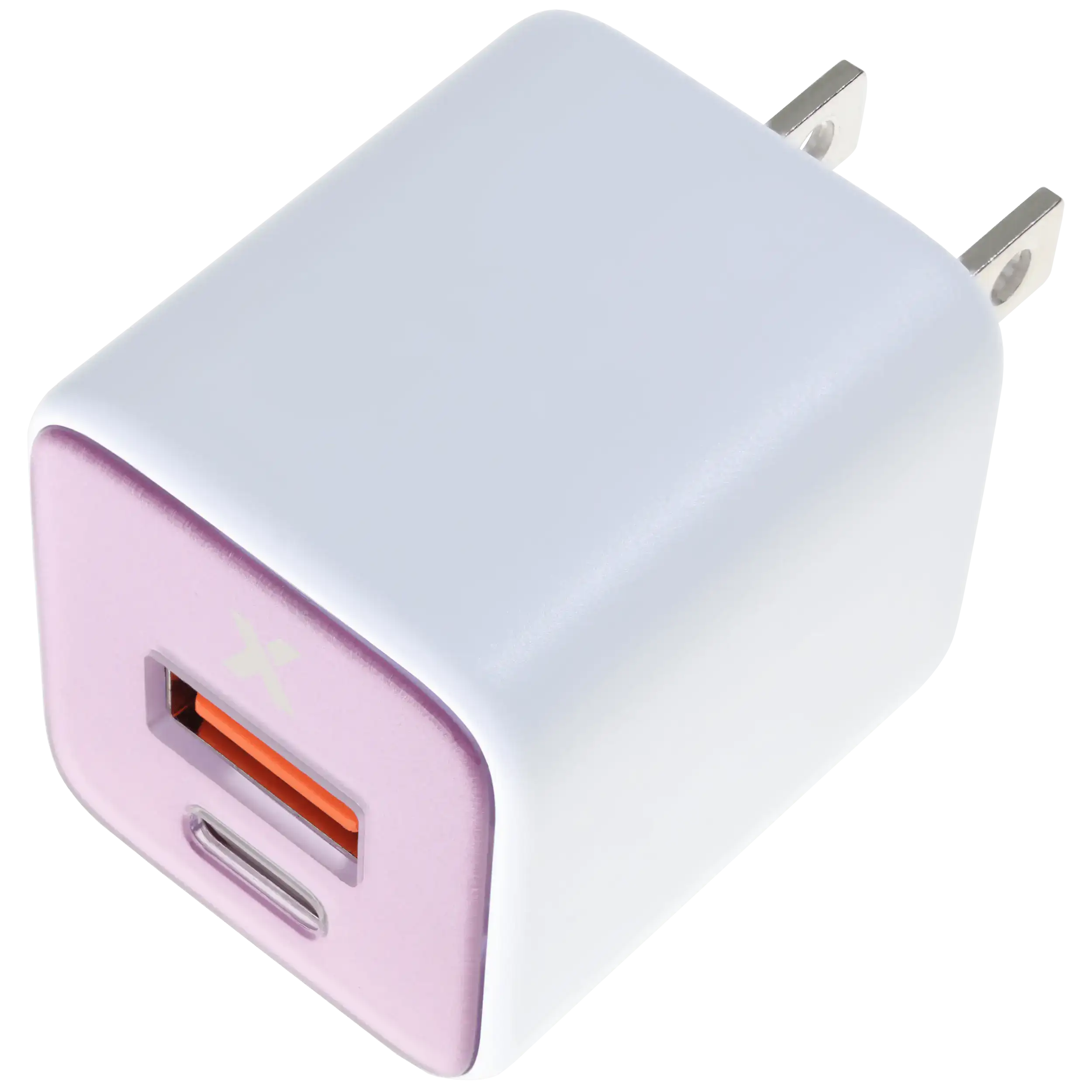AmpSentrix Pro 30W 2-in-1 USB-C / USB-A GaN Wall Adapter (Pink)