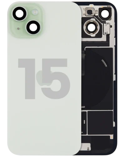 Back Glass w/ MagSafe Magnet & NFC & Flashlight Flex For iPhone 15 (Used OEM Pull: Grade A) (Green)