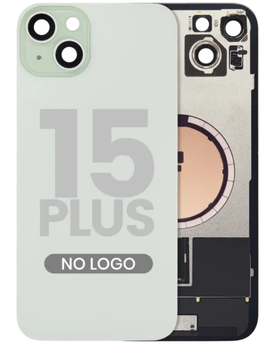 Back Glass w/ MagSafe Magnet For iPhone 15 Plus (No Logo) (Aftermarket) (Green)