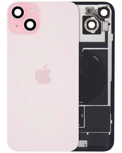 Back Glass w/ MagSafe Magnet & NFC & Flashlight Flex For IPhone 15 Plus (Genuine OEM) (Pink)