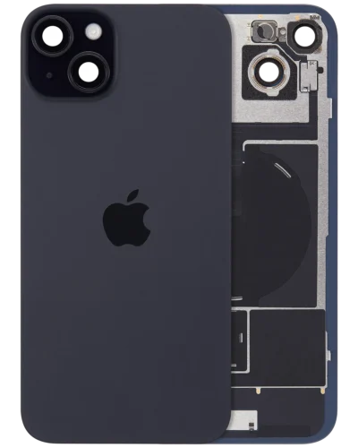 Back Glass w/ MagSafe Magnet & NFC & Flashlight Flex For IPhone 15 Plus (Genuine OEM) (Black)