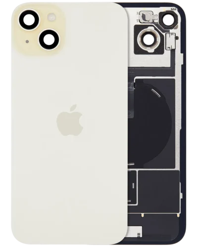 Back Glass w/ MagSafe Magnet & NFC & Flashlight Flex For IPhone 15 Plus (Genuine OEM) (Yellow)