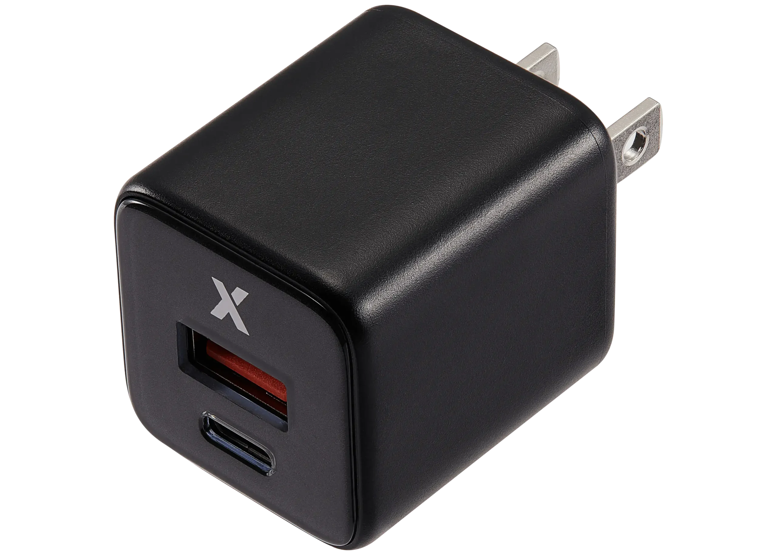 AmpSentrix Pro 30W 2-in-1 USB-C / USB-A GaN Wall Adapter (Black Titanium)