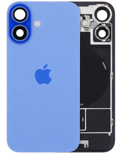 Back Glass w/ MagSafe Magnet & NFC & Flashlight Flex For iPhone 16 (Genuine OEM) (Ultramarine)