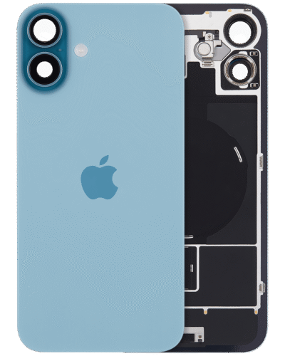 Back Glass w/ MagSafe Magnet & NFC & Flashlight Flex For iPhone 16 Plus (Genuine OEM) (US Version) (Teal)
