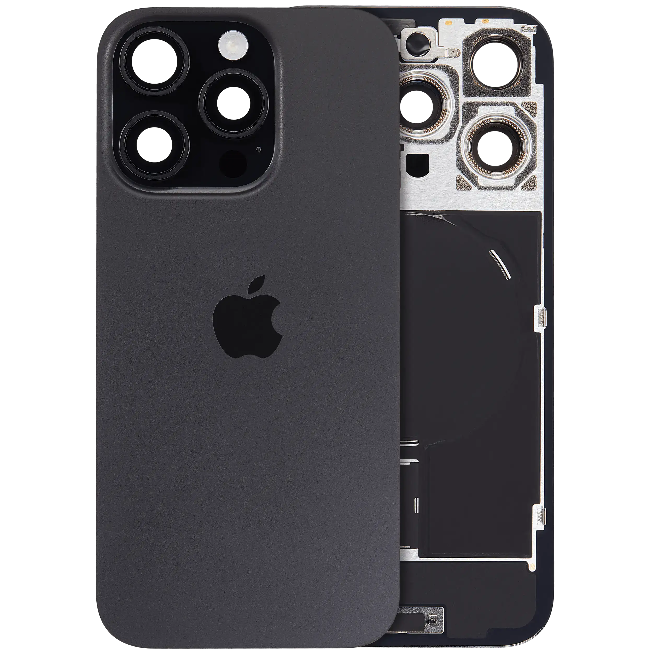 Back Glass w/ MagSafe Magnet & NFC & Flashlight Flex For IPhone 16 Pro (Genuine OEM) (Black Titanium)