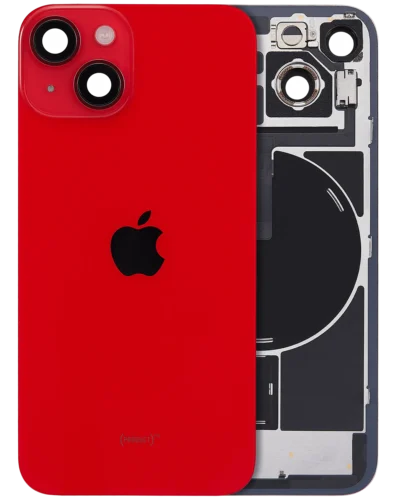 Back Glass w/ MagSafe Magnet & NFC & Flashlight Flex For iPhone 14 (Genuine OEM) (Red)