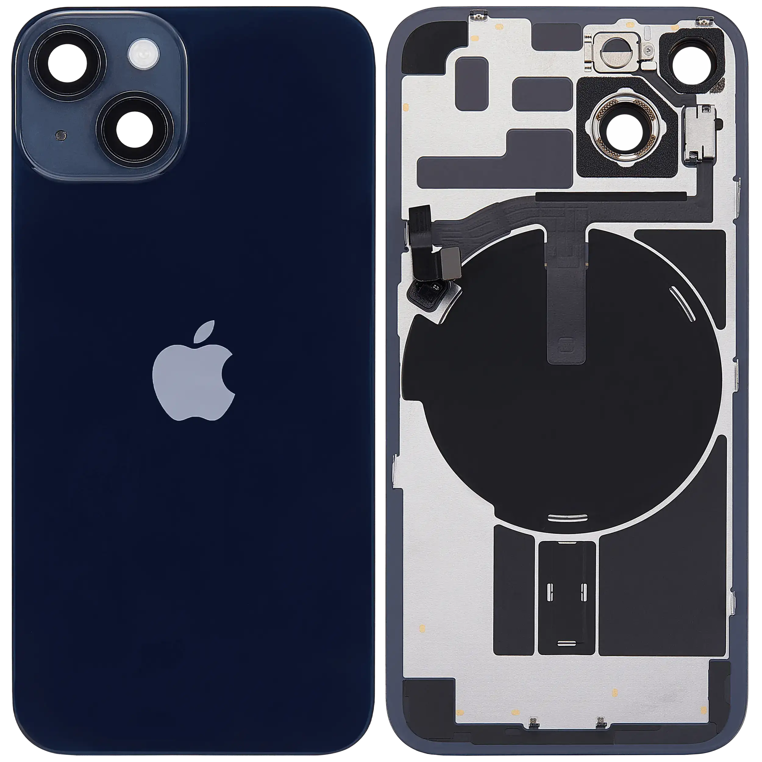 Back Glass w/ MagSafe Magnet & NFC & Flashlight Flex For iPhone 14 (Genuine OEM) (Midnight)