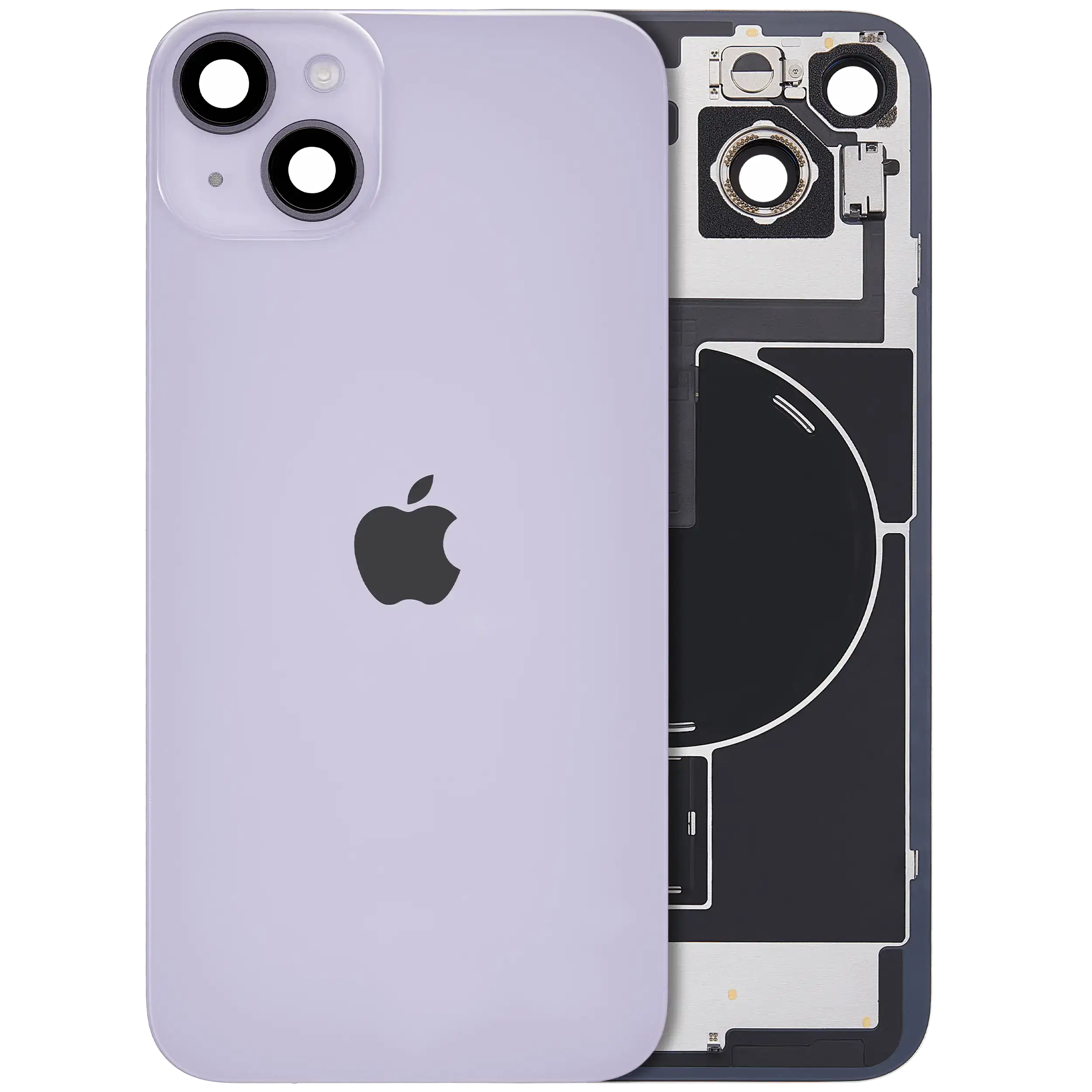 Back Glass w/ MagSafe Magnet & NFC & Flashlight Flex For iPhone 14 Plus (Genuine OEM) (Purple)