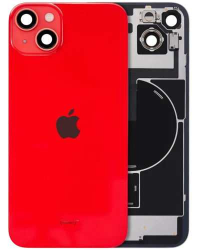 Back Glass w/ MagSafe Magnet & NFC & Flashlight Flex For iPhone 14 Plus (Genuine OEM) (Red)