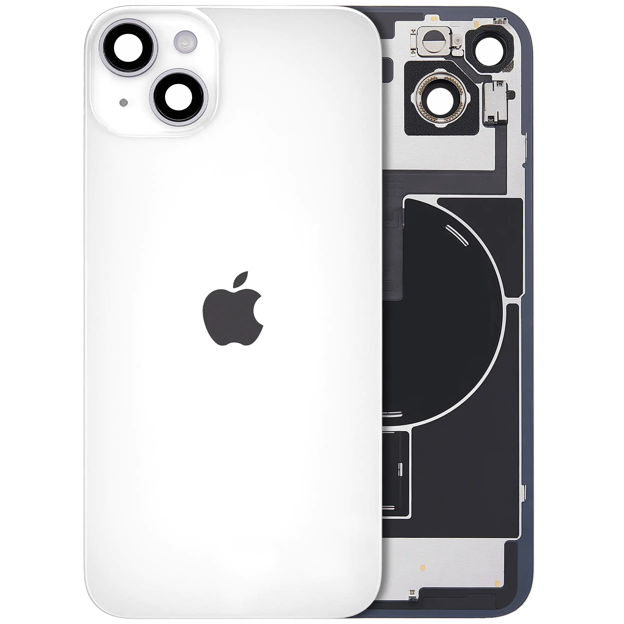Back Glass w/ MagSafe Magnet & NFC & Flashlight Flex For iPhone 14 Plus (Genuine OEM) (Starlight)
