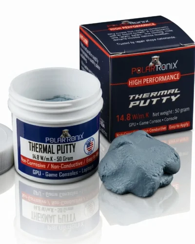 Thermal Putty 14.8 W/m·K Non-Conductive High-Performance Gap Filler (50g) for Laptop GPU / PS5 Xbox Series X/S / VRAM MOSFETs Coils (PolarTronix)