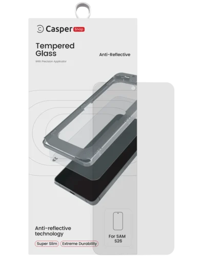 Casper Snap Tempered Glass For Samsung Galaxy S26 5G (Retail Pack) (AR Clear)