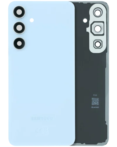 Back Cover Glass With Camera Lens For Samsung Galaxy S24 FE (Service Pack) (Blue)