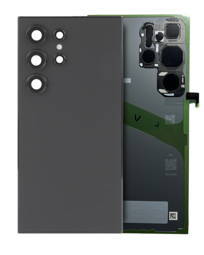 Back Cover Glass With Camera Lens For Samsung Galaxy S24 Ultra (Service Pack) (Titanium Gray)