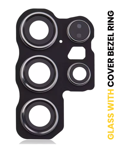 Back Camera Lens With Cover Bezel Ring For Samsung Galaxy S24 Ultra 5G (Titanium Black)