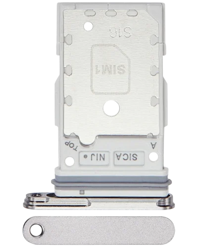 Dual Sim Card Tray For Samsung Galaxy S25 / S25 Plus (Premium) (White)