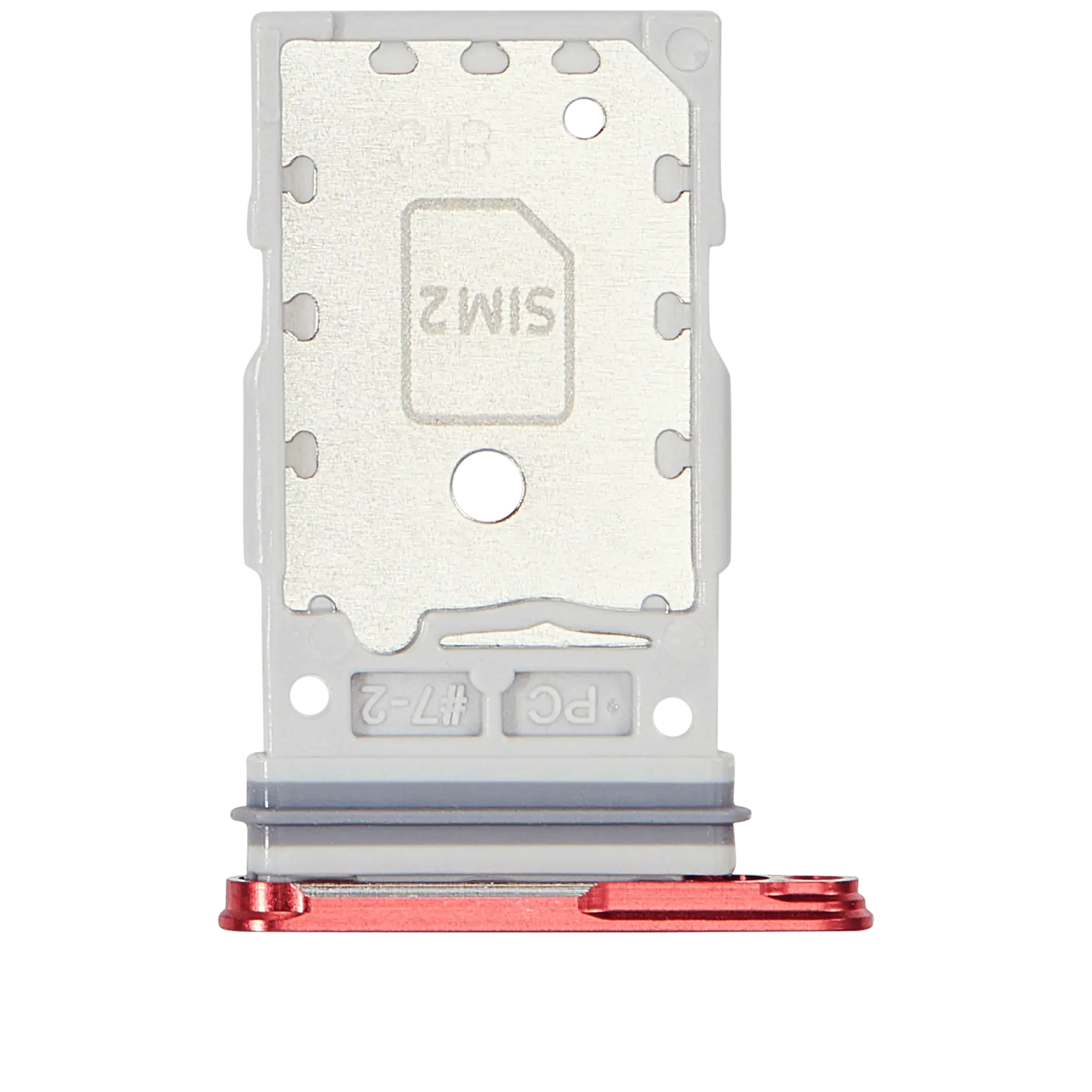 Dual Sim Card Tray For Samsung Galaxy S25 / S25 Plus (Premium) (Coral Red) - Image 3