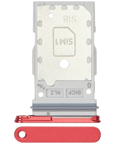 Dual Sim Card Tray For Samsung Galaxy S25 / S25 Plus (Premium) (Coral Red)