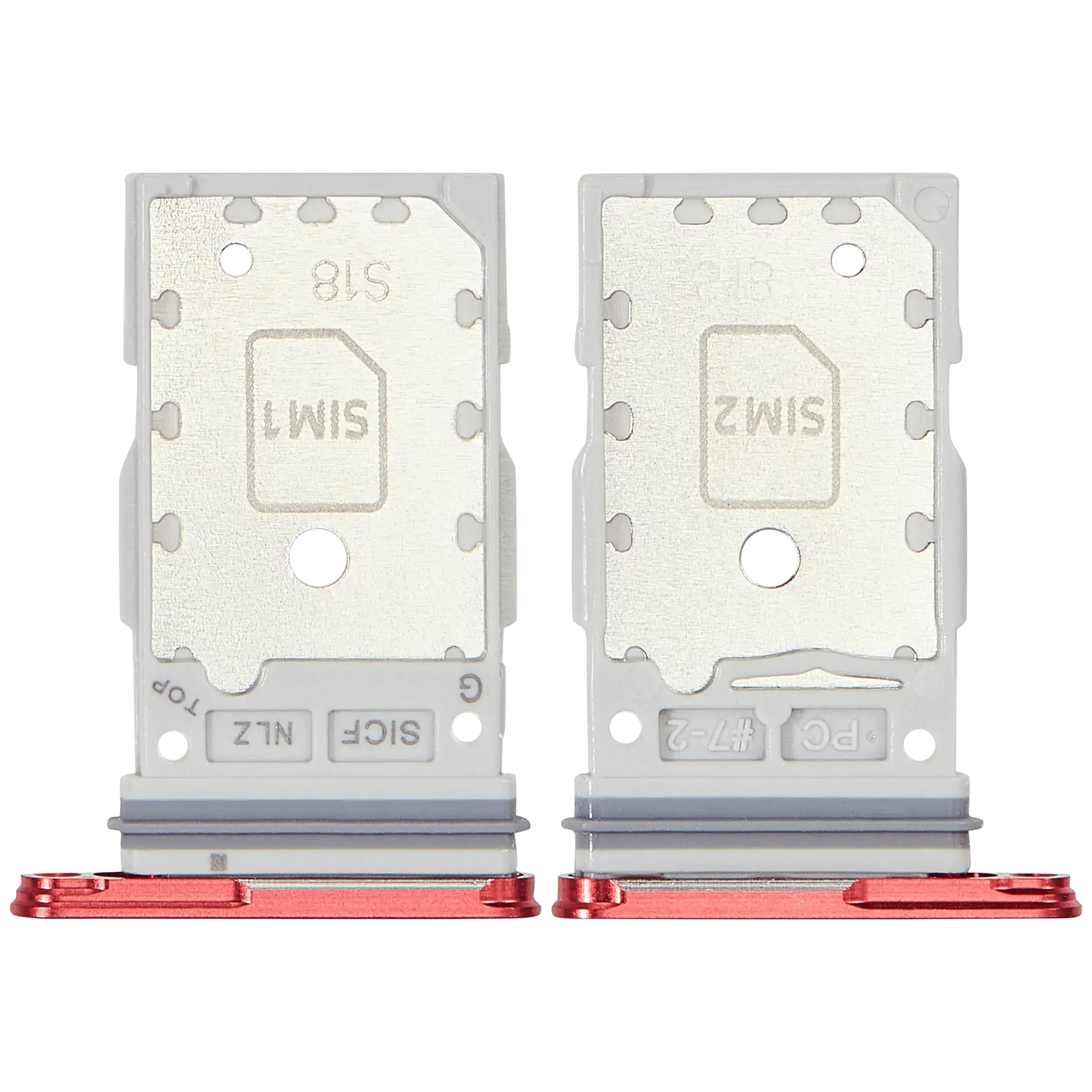 Dual Sim Card Tray For Samsung Galaxy S25 / S25 Plus (Premium) (Coral Red) - Image 2