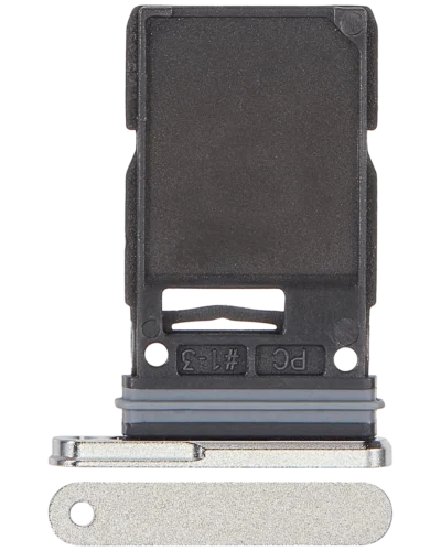 Single Sim Card Tray For Samsung Galaxy S25 Ultra (Titanium White Silver)