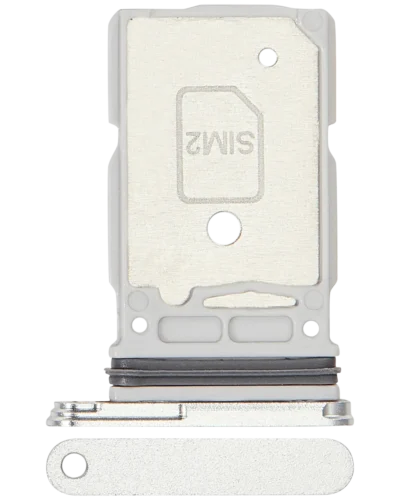 Dual Sim Card Tray For Samsung Galaxy S25 Ultra (Titanium White Silver)