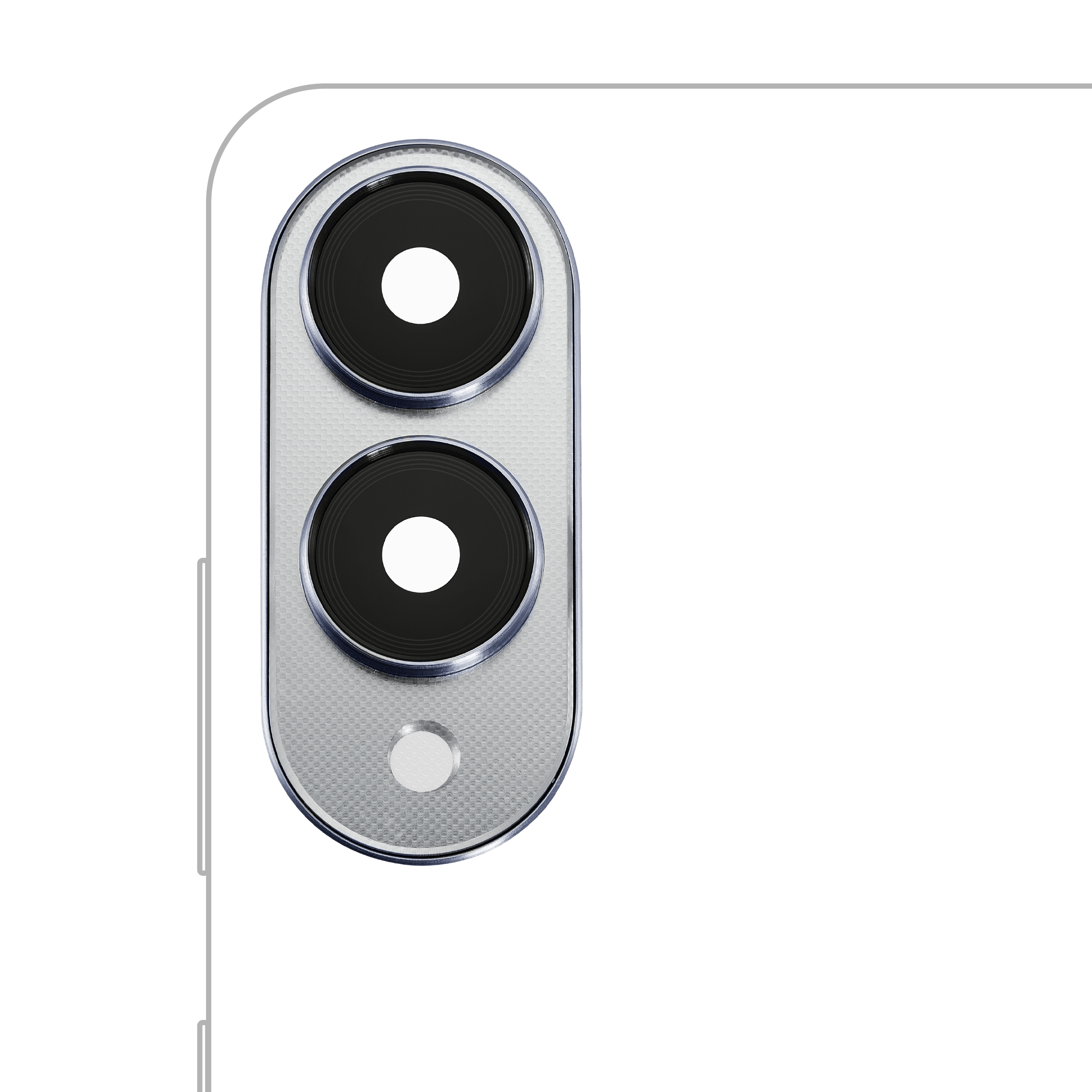 Back Camera Lens With Cover Bezel Ring For Samsung Galaxy S25 Edge (S937) (Titanium Silver)