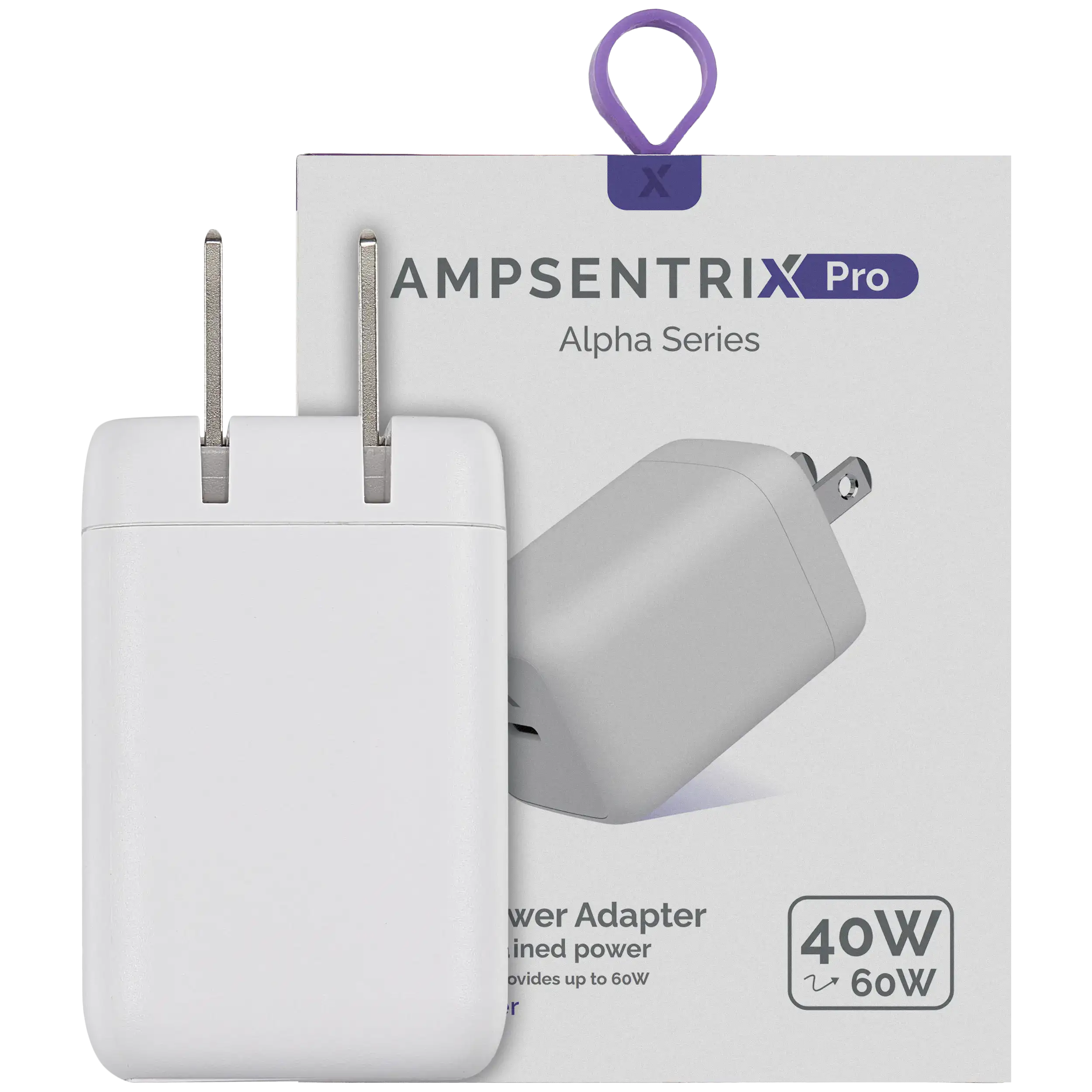 AmpSentrix 40W USB-C Wall Adapter (110V / US Plug) - Image 2