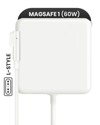 Apple 60W MagSafe 1 Wall Adapter (L-Style) (A1344) (US Version) (OEM Grade A, Bulk Packaging)