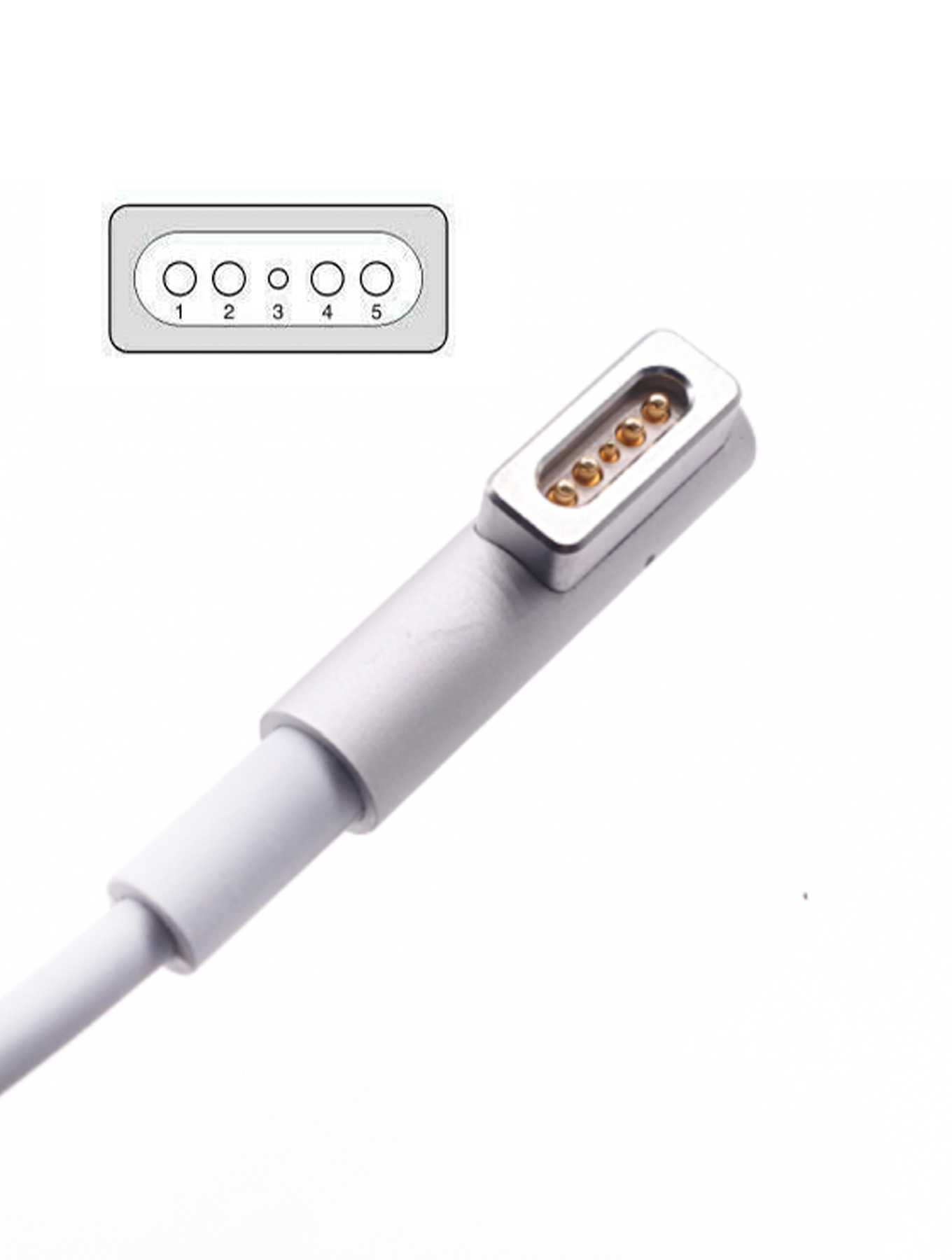Apple 60W MagSafe 1 Wall Adapter (L-Style) (A1344) (US Version) (OEM Grade A/B, Bulk Packaging) - Image 2