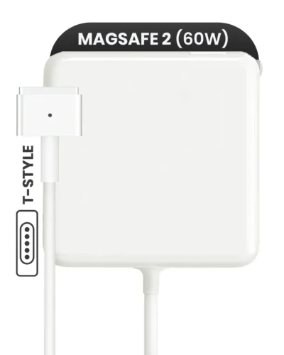 Apple 60W MagSafe 2 Wall Adapter (T-Style) (OEM Grade A/B, Bulk Packaging)