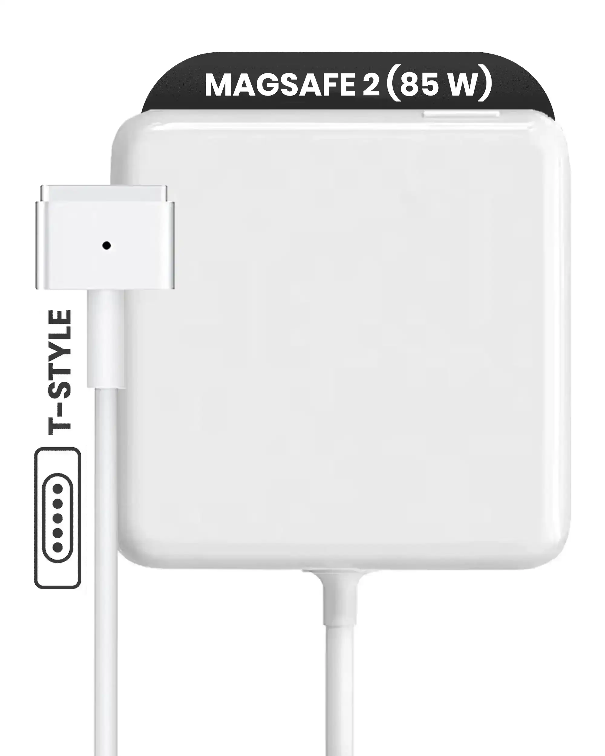 Apple 85W MagSafe 2 Wall Adapter (T-Style) (OEM Grade A/B, Bulk Packaging)