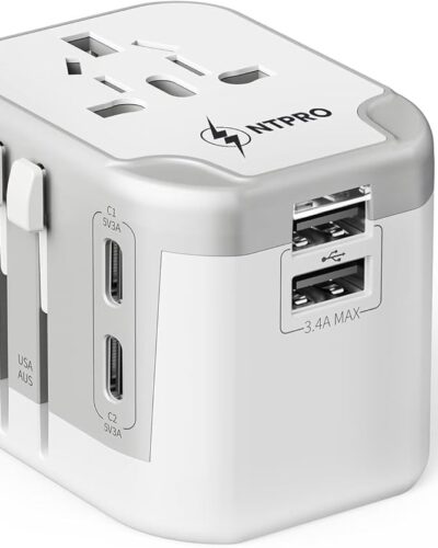 International Charging Adaptor with 2 USB-A