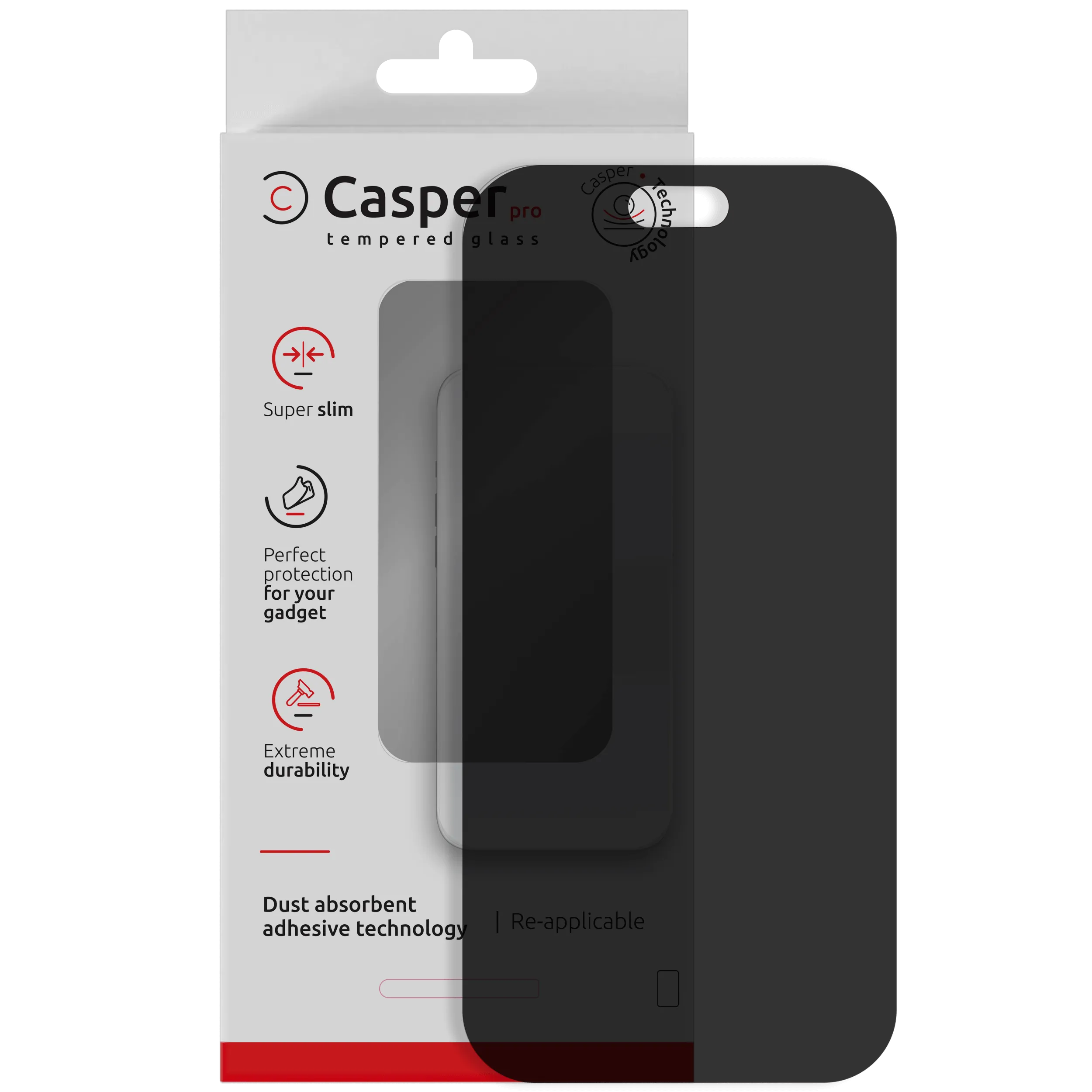 Casper Pro Tempered Glass Compatible For iPhone 18 Pro (Privacy)