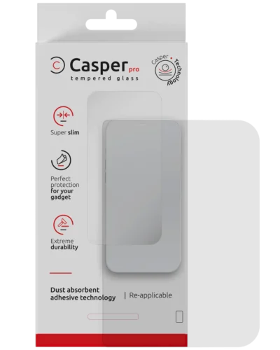 Casper Pro Tempered Glass Compatible For iPhone Duo (Retail Pack) (Clear)