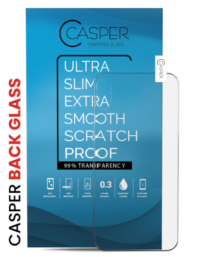 Casper Tempered Glass (Back Glass) For iPhone XR (10 Pack) (Clear)