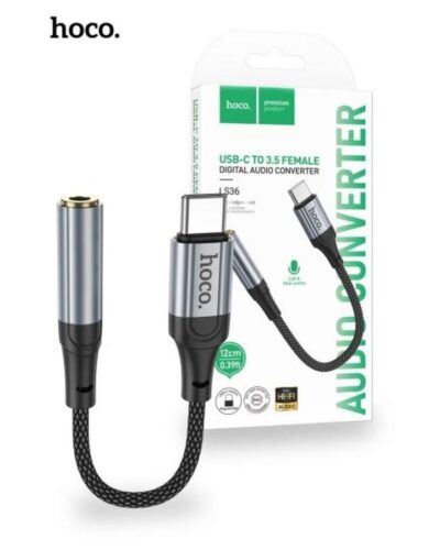 HOCO LS36 - Type-C to Aux Dongle (iPhone/Android) - Black