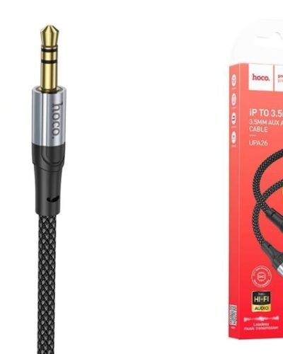 HOCO UPA26-L - Lightning to Male-Aux - 3FT - Black