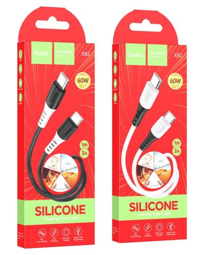 HOCO X82 - C to C - 60W Rapid Charging Cable - White